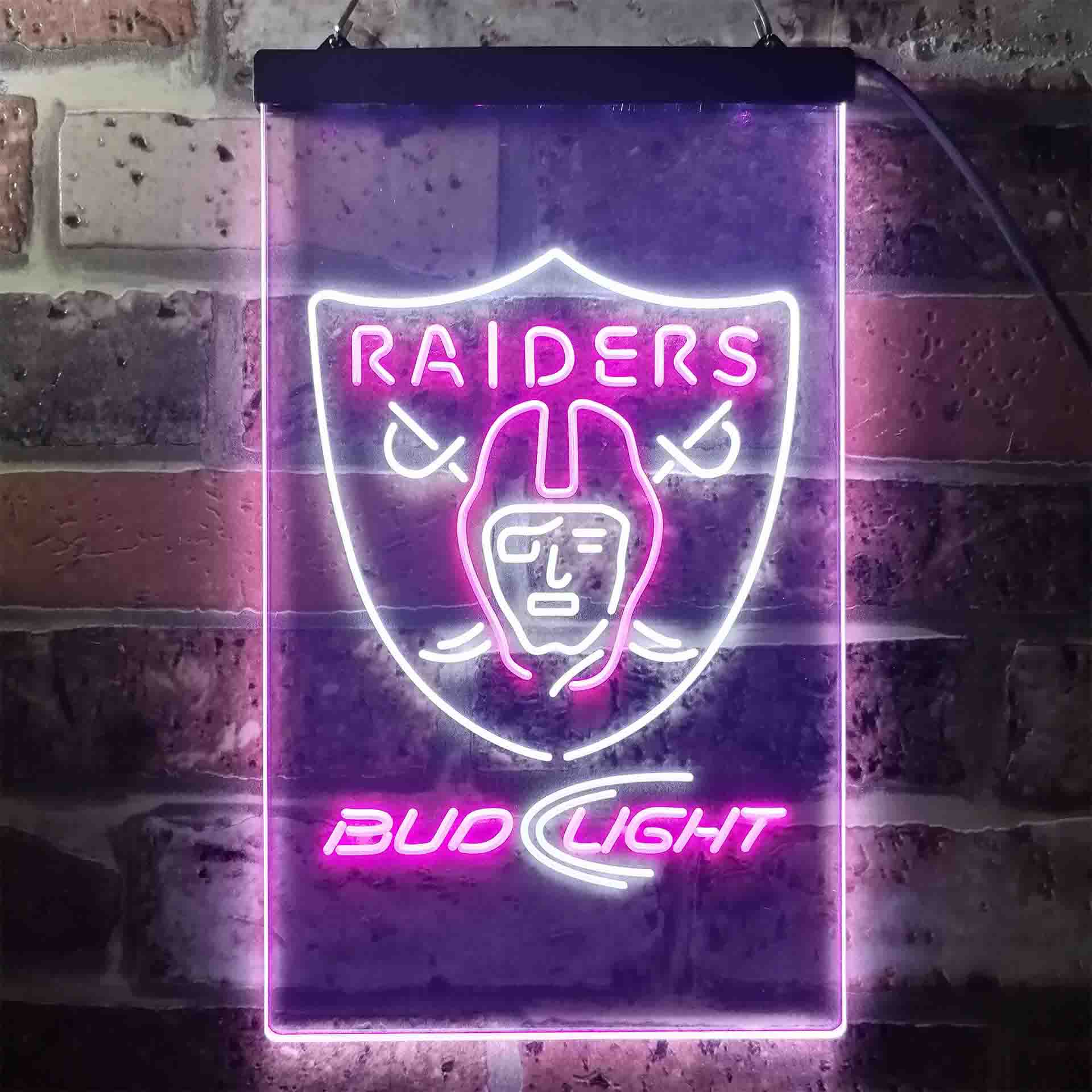 Las Vegas Raiders Bud Light LED Neon Sign - Image 7