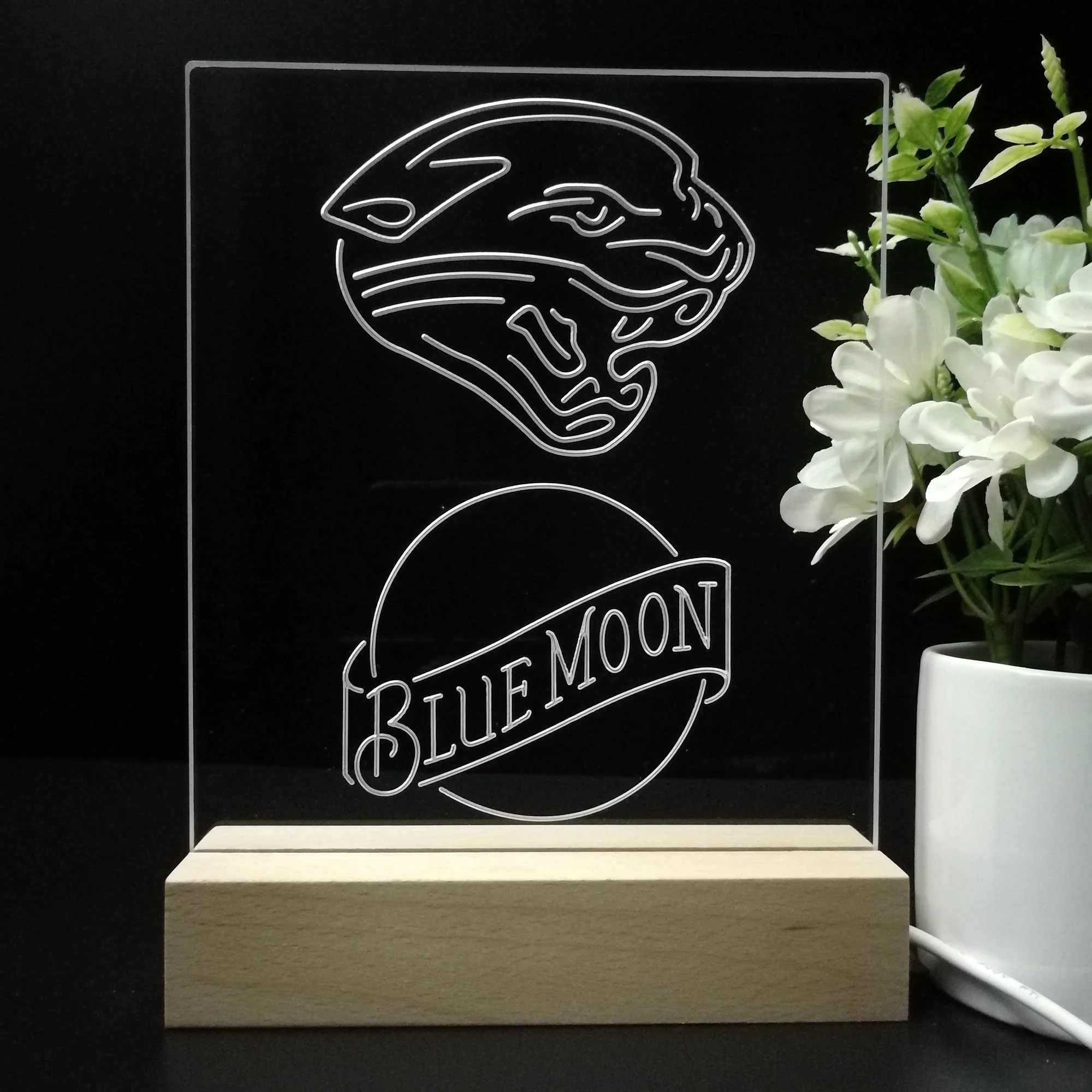 Jacksonville Jaguars Blue Moon Neon Sign Pub Bar Lamp - Image 8