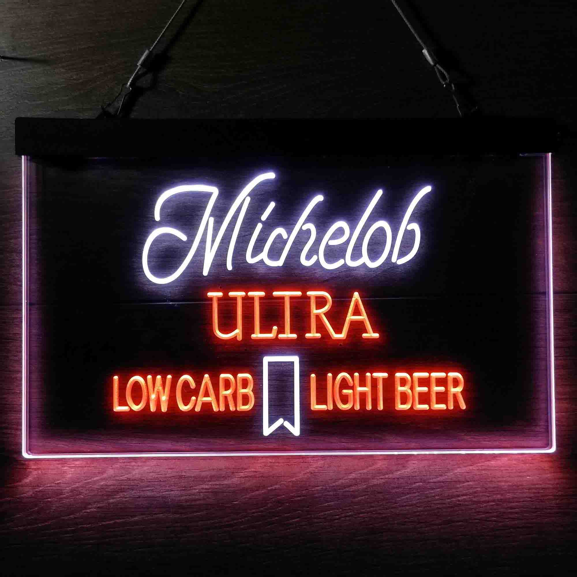 Michelob Ultra Light Low Carb Red Ribbon Neon-Like LED Sign - Image 7
