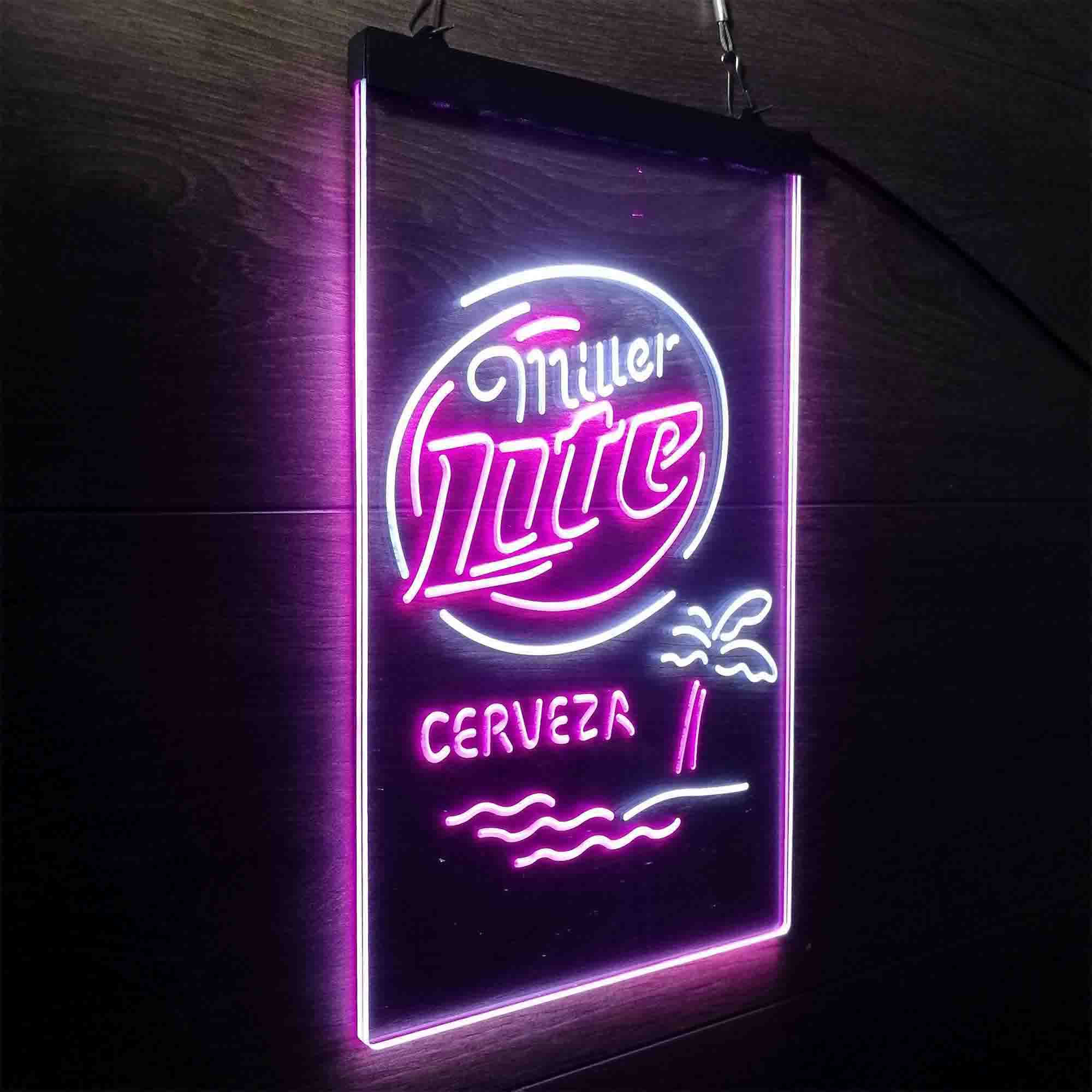 Miller Lite Palm Tree Cerveza Island Neon-Like LED Sign - Image 18