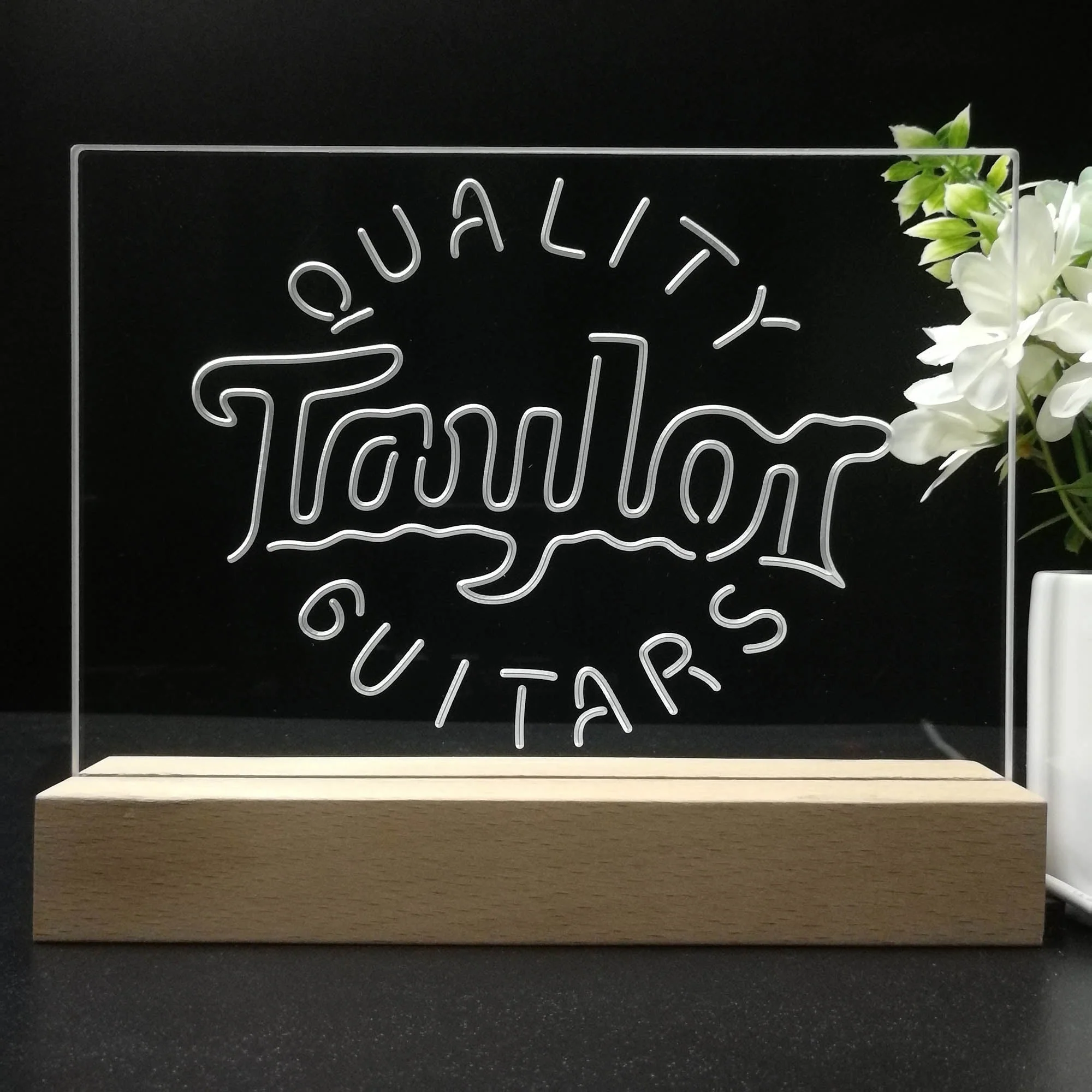 Taylor Guitar Music 3D Illusion Night Light Desk Lamp - Image 8